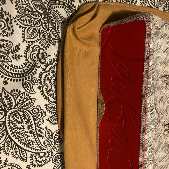 *****SOLD*****Christian Louboutin Small CABATA Spiked Studded Toile - Picture 6 of 14